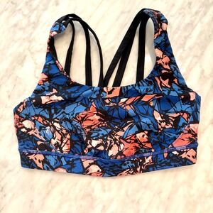 Lululemon Energy Bra (Exhale) Mini Paint Storm Harbor Blue Size 6